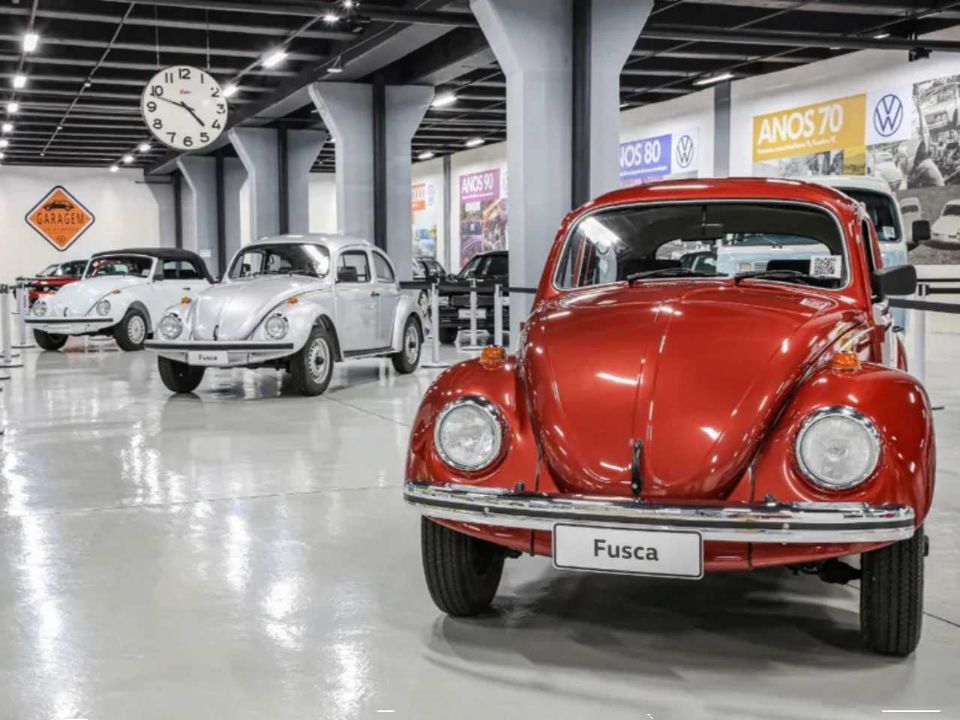 Volkswagen Fusca no acervo de clássicos na fábrica da marca alemã, em São Bernardo do Campo (SP)